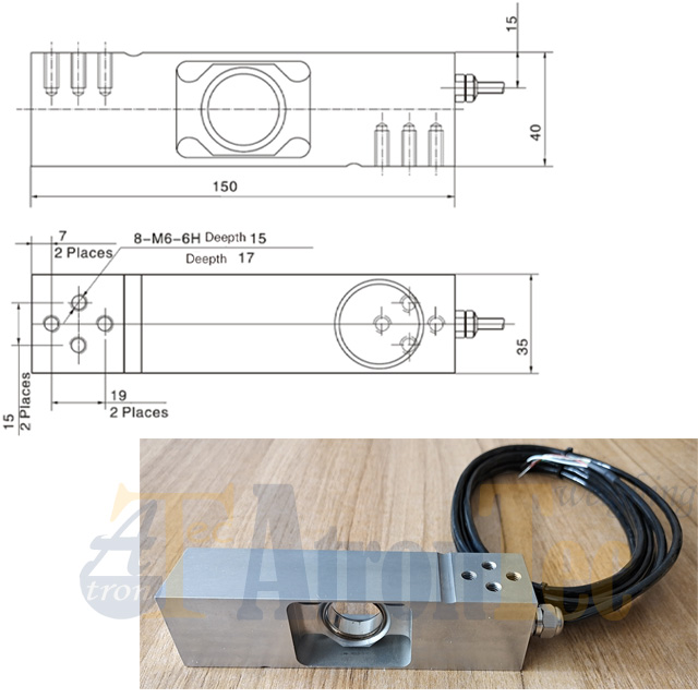 Stainless steel IP68 single point load cell
