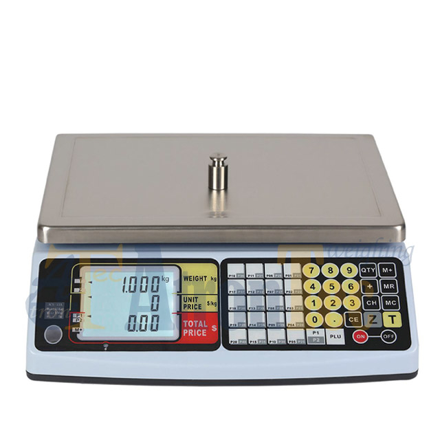 LCD Display Unit and Total Price Computing Scale with PLU Buy price